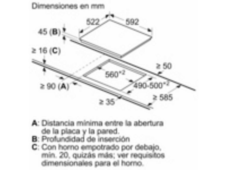 Encimera vitrocerámica - SIEMENS ET61RBKB8E, 3 zonas, 592 mm, Negro — foto 6