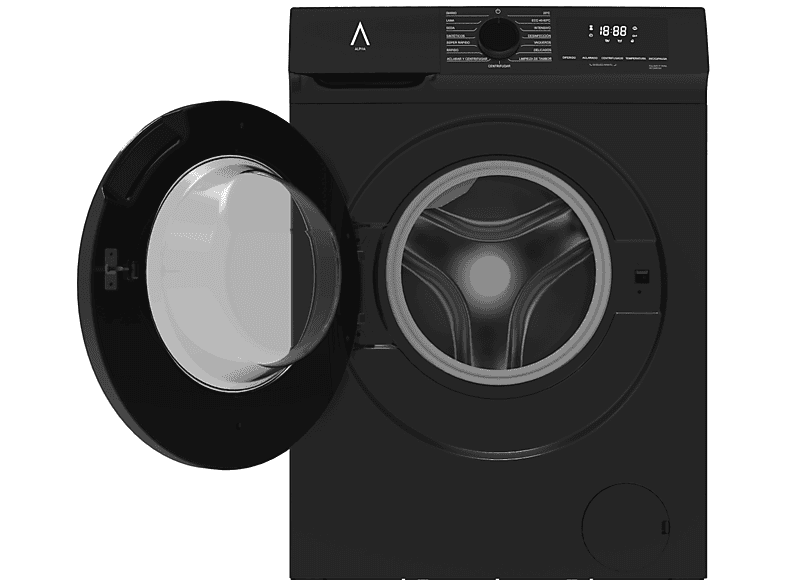 Lavadora carga frontal - ALPHA TITAN Elite-7, Motor Digital Smart Inverter, 1200 rpm,, 7 kg, Negro