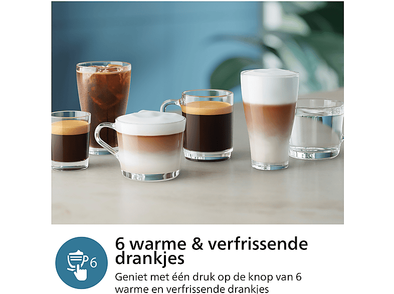 Cafetera express - PHILIPS EP3347/90, 15 bar, 230 W, 0,26 l, 2 tazas, Negro — foto 4