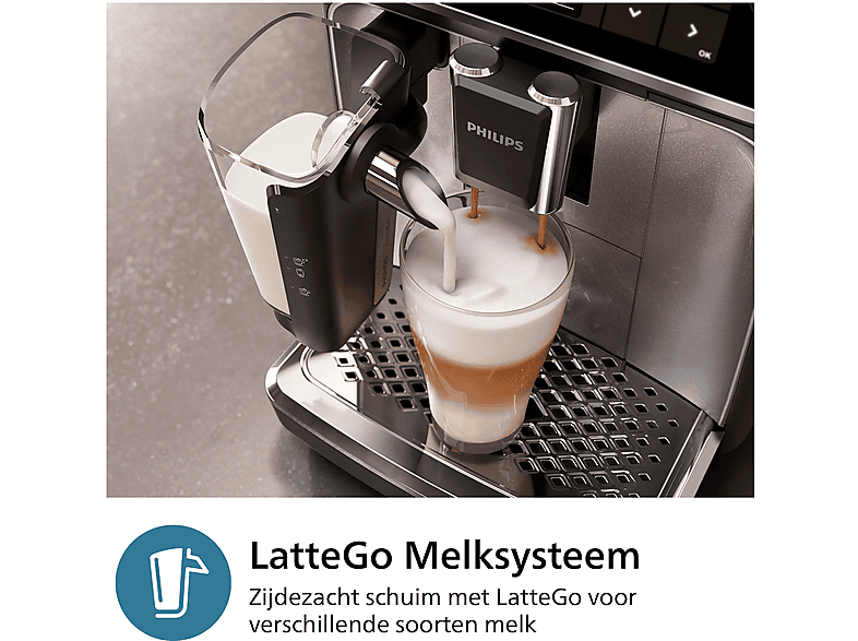 Cafetera express - PHILIPS EP3347/90, 15 bar, 230 W, 0,26 l, 2 tazas, Negro — foto 5