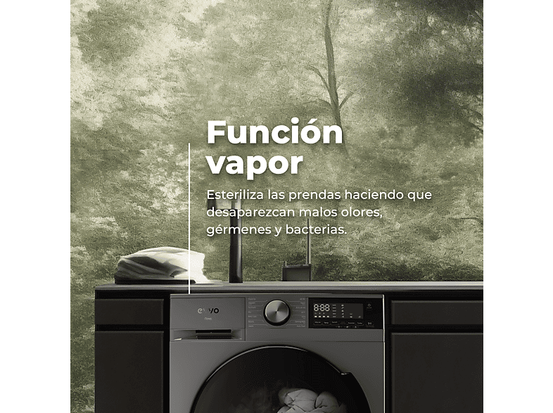 Lavadora secadora  - Nova 8/6 EVVO, 1350 rpm, 13 programas, Blanco — foto 4