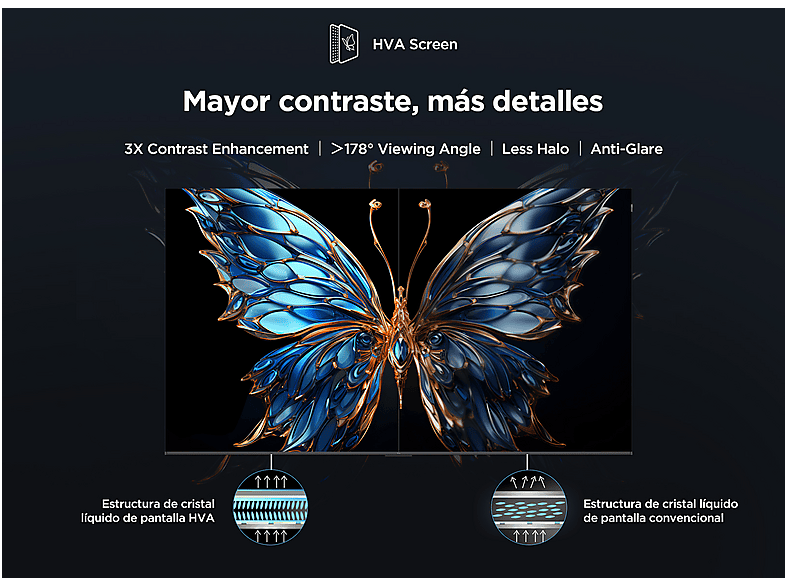 TV LED 65" - TCL 65P6K, UHD 4K, HDR, AiPQ, Google TV, Dolby Atmos, Negro — foto 10