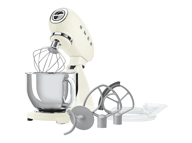 Robot amasador - SMEG SMF05CREU, 1000 W, 4,8 l, Crema — foto 4