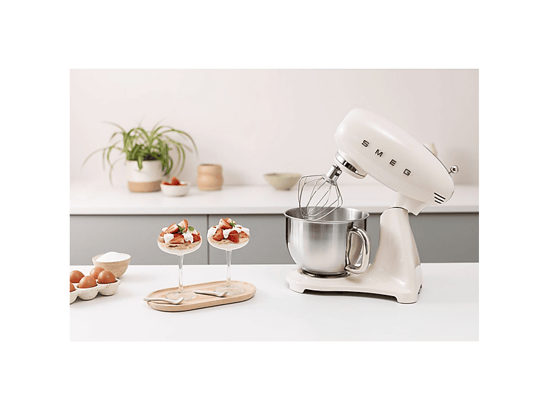 Robot amasador - SMEG SMF05CREU, 1000 W, 4,8 l, Crema — foto 6