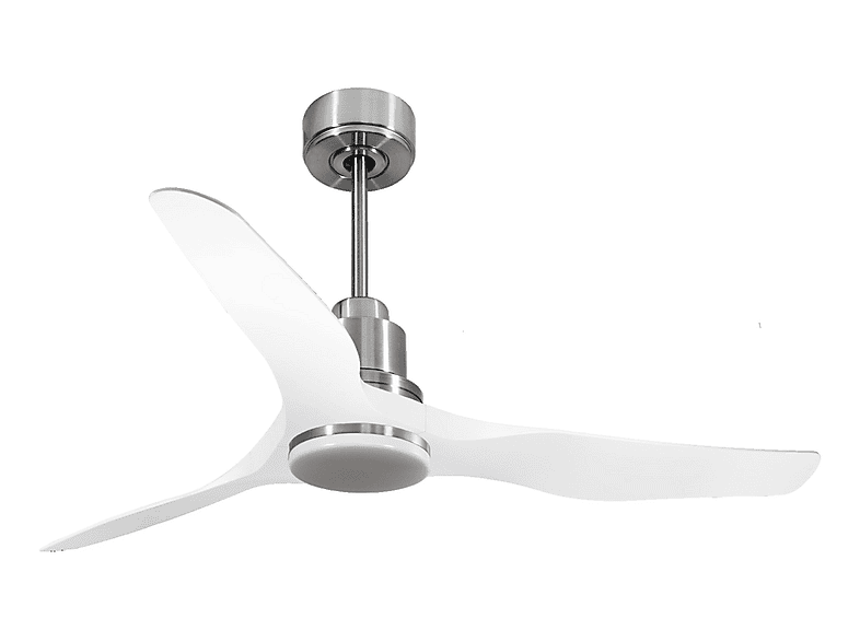 Ventilador de techo - PURLINE ThassosD127C04LED67086, 18 W, 6 velocidades, Plata