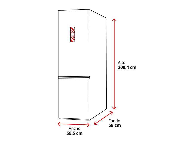 Frigorífico combi - Hisense RB440N4BCE, 200.4 cm, 336l, Freshzone, Iluminación LED, Multi Airflow, Inox — foto 2