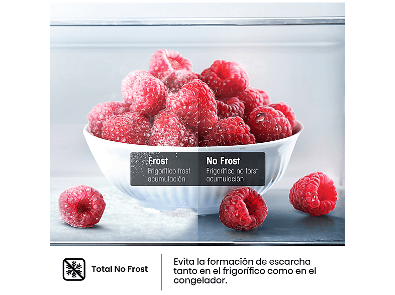 Frigorífico combi - Hisense RB440N4BCE, 200.4 cm, 336l, Freshzone, Iluminación LED, Multi Airflow, Inox — foto 8