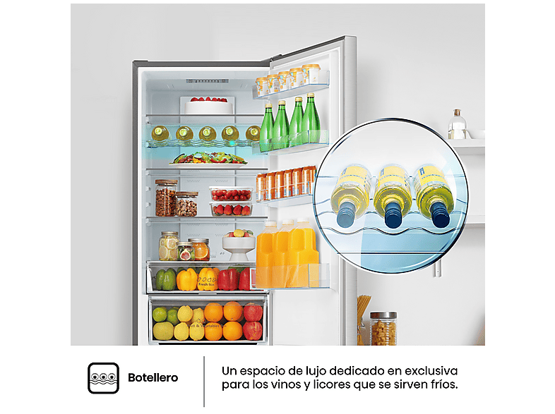 Frigorífico combi - Hisense RB440N4BCE, 200.4 cm, 336l, Freshzone, Iluminación LED, Multi Airflow, Inox — foto 12