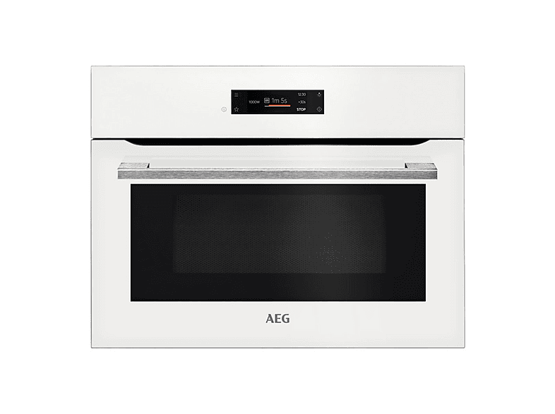 Microondas Grill Compacto - AEG KMK721880W 45 cm, Microondas 1000W, Grill 1900W, Control táctil, Blanco — foto 1