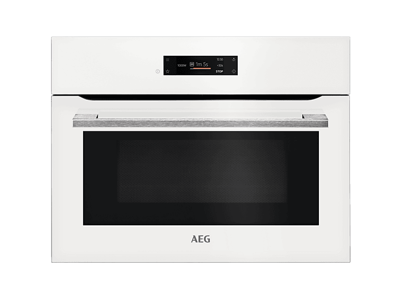 Microondas Grill Compacto - AEG KMK721880W 45 cm, Microondas 1000W, Grill 1900W, Control táctil, Blanco — foto 5