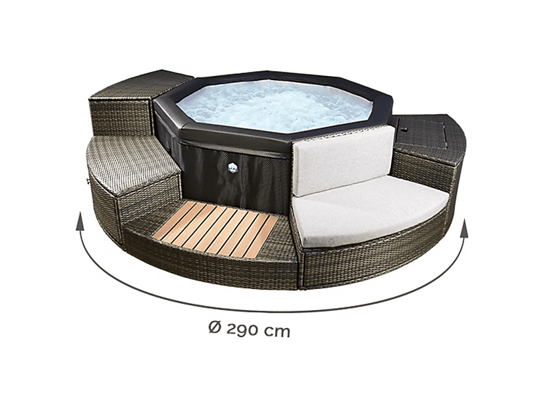 Spa de exterior - NETSPA Octopus Con Mueble, Blanco — foto 4