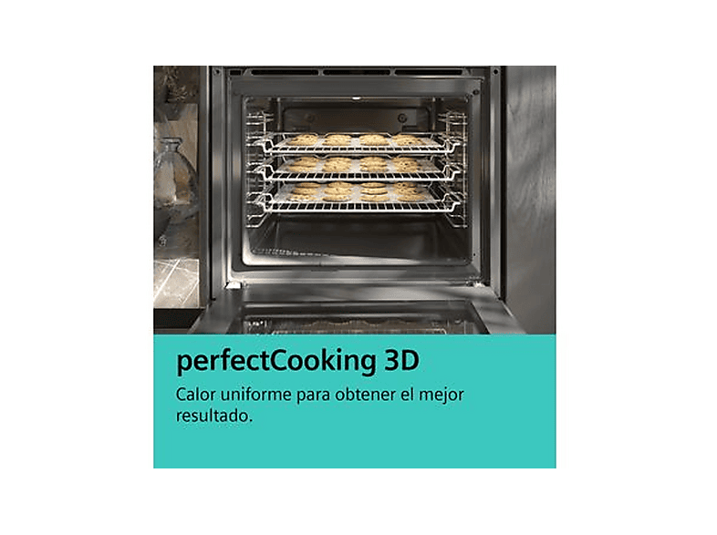 Horno - SIEMENS HB372ABS0S, Integrable, Sí, 71 l, 548 mm, Negro, Acero inoxidable — foto 6