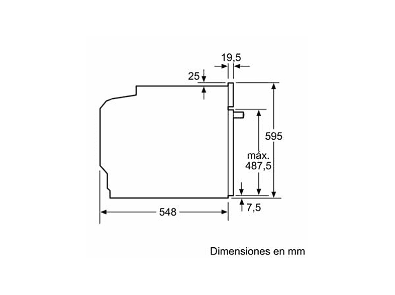 Horno - SIEMENS HB372ABS0S, Integrable, Sí, 71 l, 548 mm, Negro, Acero inoxidable — foto 8