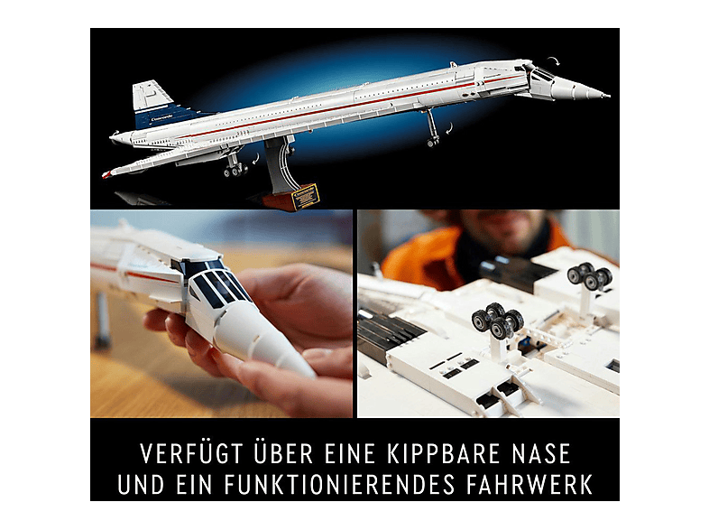 Juego de construcción - LEGO ICONS Concorde, edad recomendada: 18 año(s), 2083 piezas — foto 6