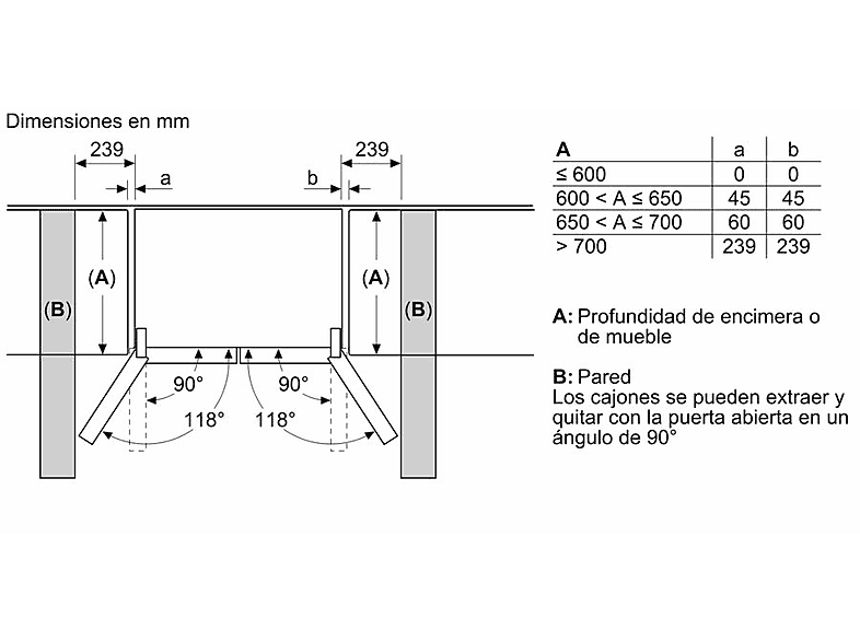 Frigorífico americano - Bosch KFN96VPEA, No Frost, 183 cm, 605 l, Sistema MultiAir Flow, Capacidad XXL ancho especial 90 cm, Acero Inox — foto 19