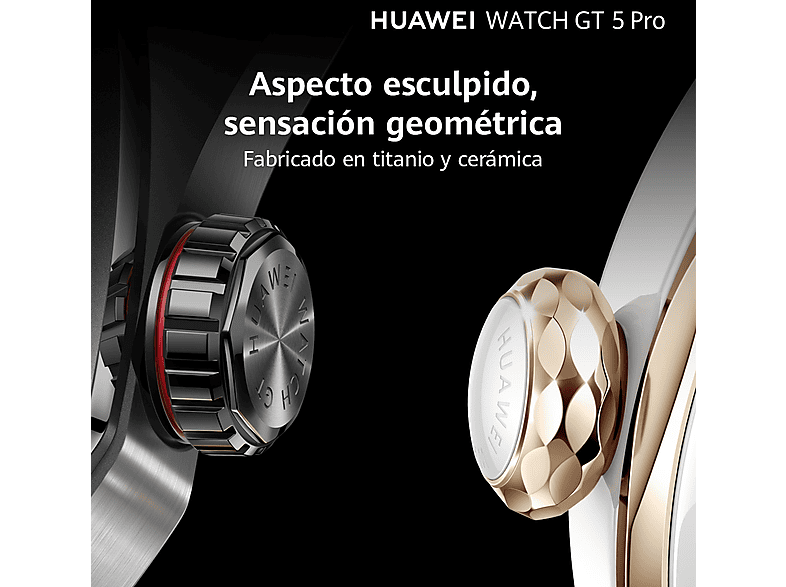Smartwatch - Huawei Watch GT5 Pro 42mm, Llamadas Bluetooth, Respuesta con Teclado, Mapas Campos Golf, 7 días batería, Correa Fluoroelastómero Blanco — foto 6