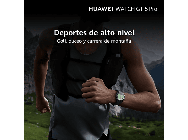 Smartwatch - Huawei Watch GT5 Pro 42mm, Llamadas Bluetooth, Respuesta con Teclado, Mapas Campos Golf, 7 días batería, Correa Fluoroelastómero Blanco — foto 7