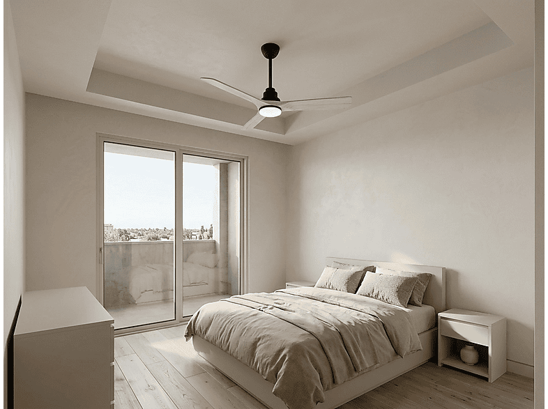 Ventilador de techo - PURLINE SalD166C04LED67264, 18 W, 6 velocidades, Negro — foto 7