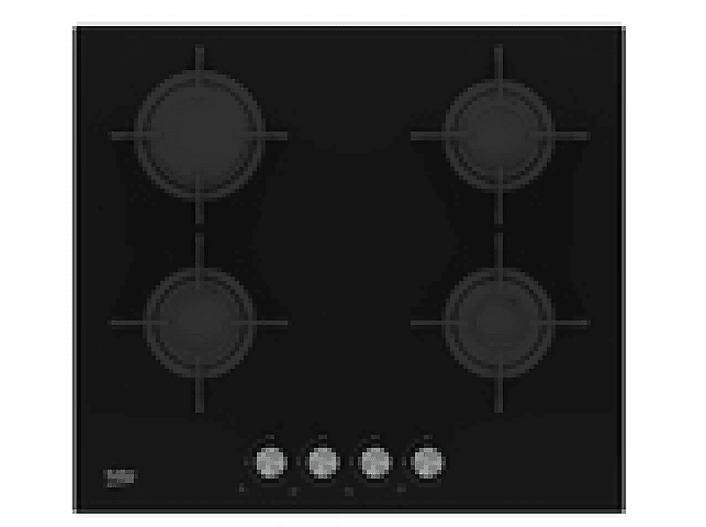 Placa de gas - BEKO HI 64220 S, 4 zona(s) zonas, 580 mm, Negro — foto 1