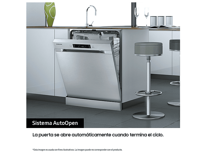 Lavavajillas - Samsung DW60A6092FS/ET, 14 servicios, 7 programas,  59.5 cm, Función Higiene, Configuración Flexible, Inox — foto 4