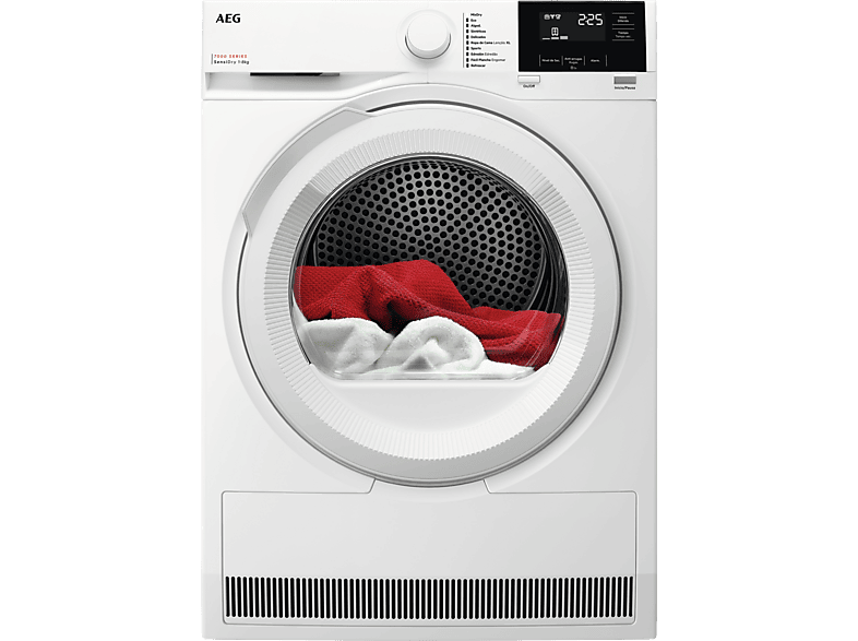 Secadora bomba de calor - AEG Serie 7000 SensiDry TR718EAOB, 8 kg, Blanco
