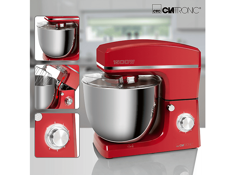 Robot de cocina - CLATRONIC 263958, 1500 W, 10 l, Rojo — foto 8