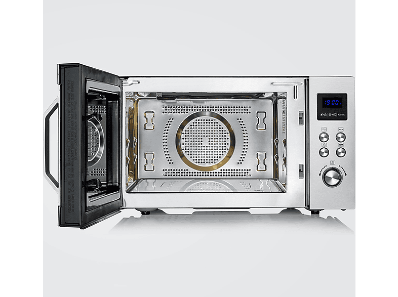 Microondas con Grill, Convección y base de vidrio - SEVERIN MW 7777, 2050 W, 10 potencia, 25 l, Gris — foto 5