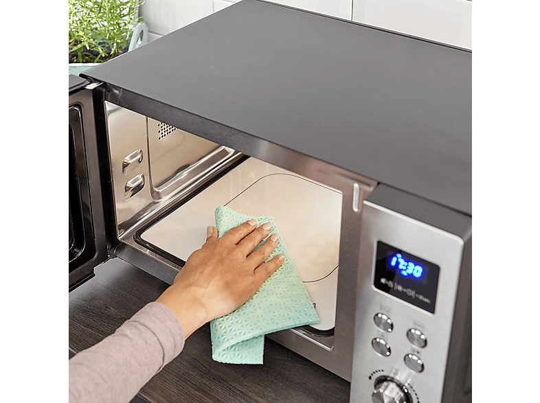 Microondas con Grill, Convección y base de vidrio - SEVERIN MW 7777, 2050 W, 10 potencia, 25 l, Gris — foto 7