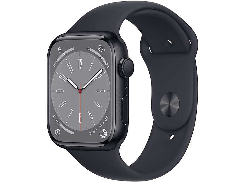 Smartwatch - APPLE Apple Watch Series 8, Aluminio, Negro