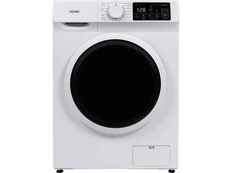 Lavadora carga frontal - KOENIC KWM 9113 A INV, 9 kg, 1400 rpm, 14 programas, Botón de limpieza, Blanco