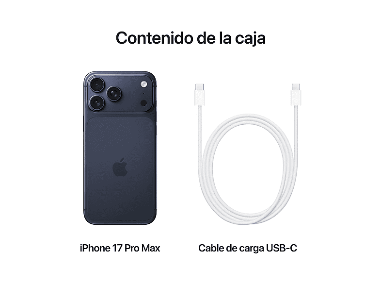 Apple iPhone 17 Pro Max, Azul oscuro, 512 GB, 5G, 6.9" OLED Super Retina XDR, Chip A19 Pro, iOS — foto 8