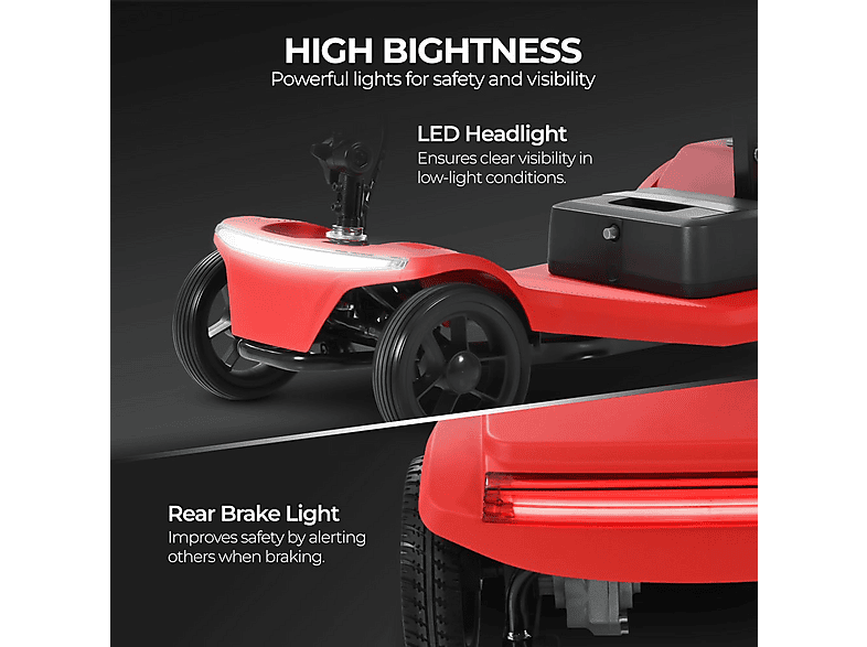 scooter plegable - SWEETRICH S2, 27,8 kg, rojo — foto 10