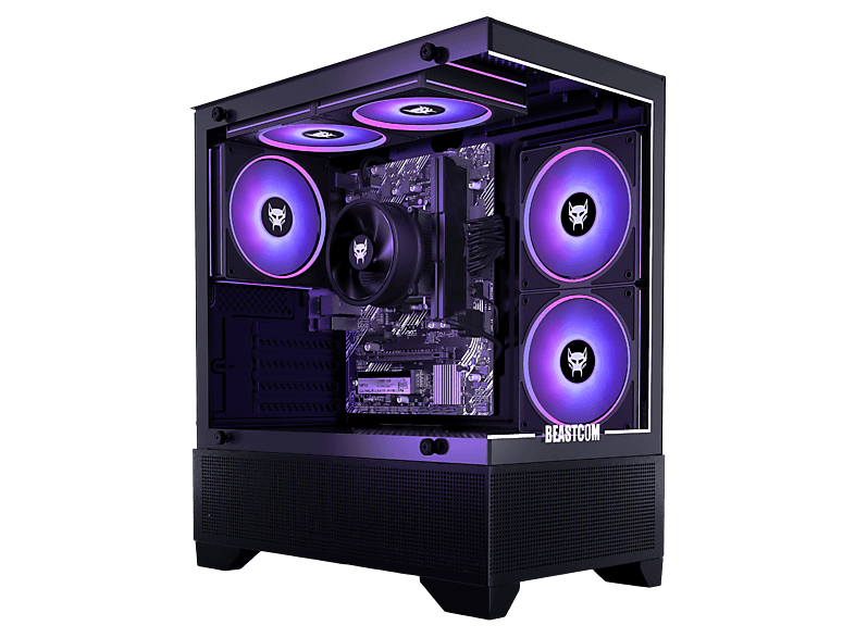 PC Gaming - BEASTCOM Q3 Essential Gaming, AMD Ryzen™ 5 8500G, 16 GB RAM, 1 TB SSD, Radeon™ 740M, Windows 11 Home, Negro