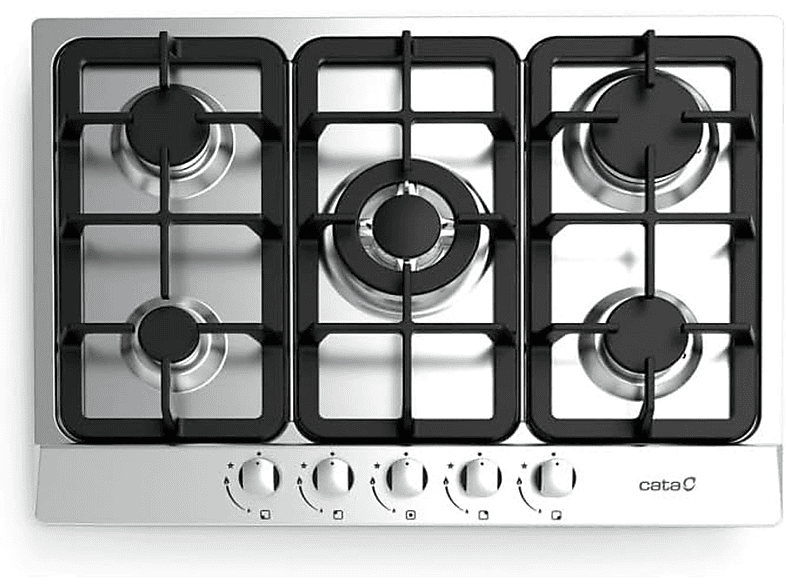 Placa de gas - CATA 3CFI-3GLSPA, 3 zonas, Gas Natural, 680 mm, Negro — foto 1