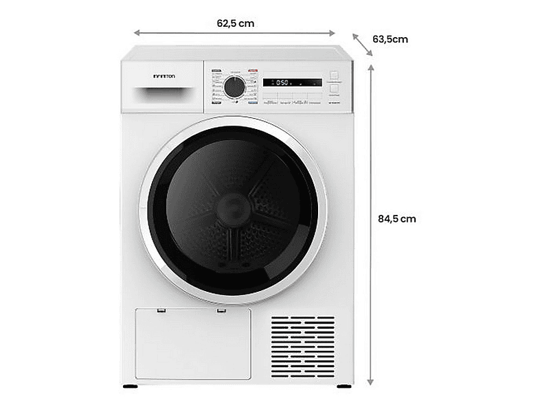 Secadora Bomba de Calor - INFINITON SD-A85BB, 14 programas, Blanco — foto 2
