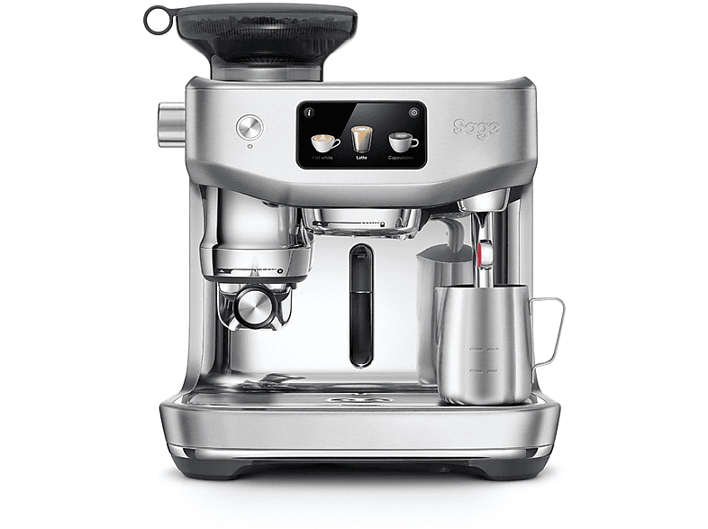 Cafetera express - SAGE ORACLE JET INOX, 15 bar, 1600 W, 0,48 l, 2 tazas, Acero inoxidable cepillado