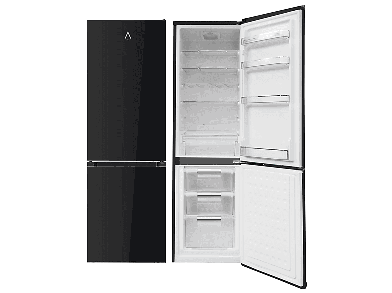 Frigorífico combi - ALPHA Pegasus Elite Pro-55, Altura 182 cm, Capacidad 250 l, Negro — foto 1