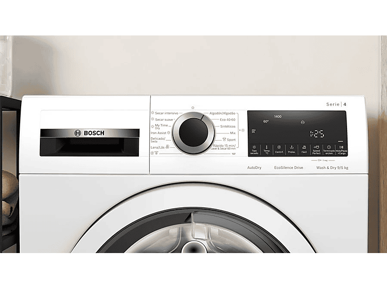 Lavadora secadora - BOSCH Serie 4 WNA13401ES, 9 kg + 5 kg, Blanco — foto 2