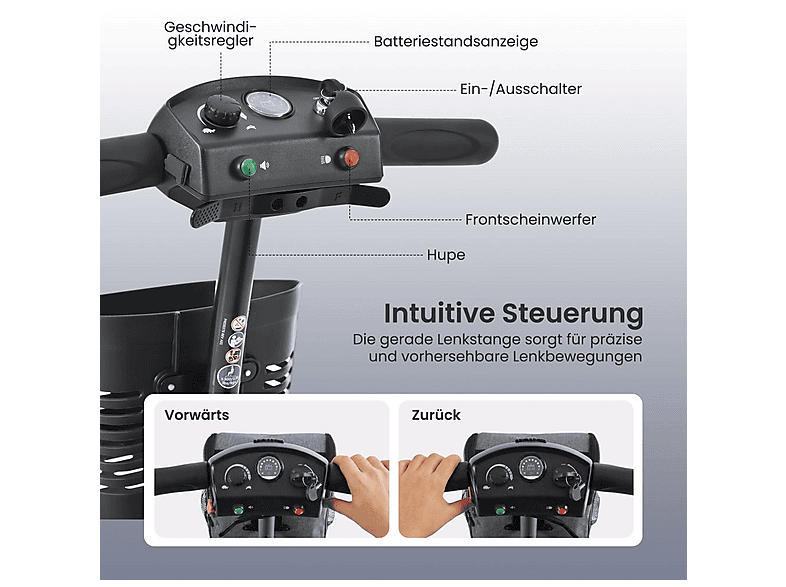 scooter plegable - SWEETRICH AIR TRAVELLER, 24,45 kg, negro — foto 8