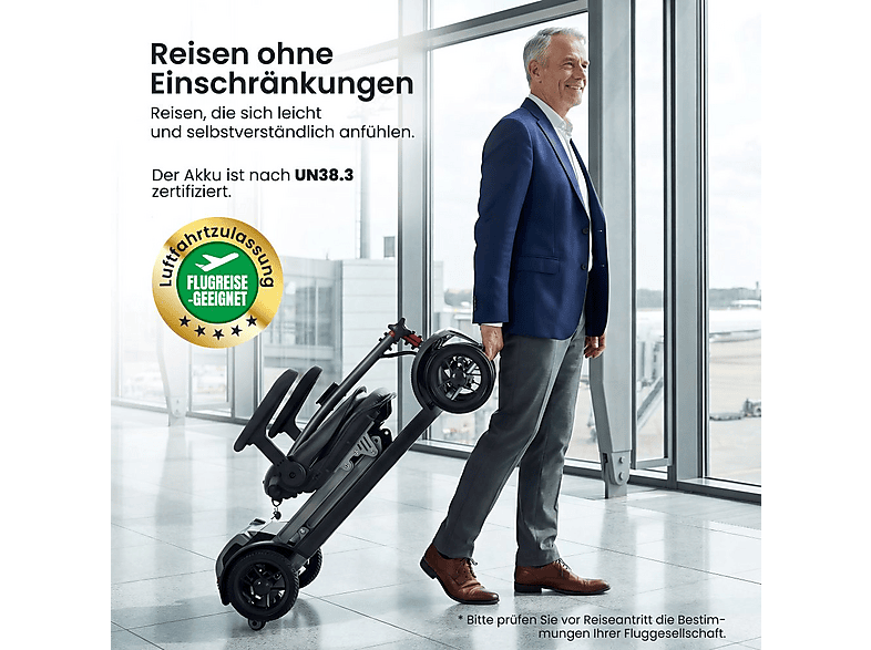 scooter plegable - SWEETRICH AIR TRAVELLER, 24,45 kg, negro — foto 9
