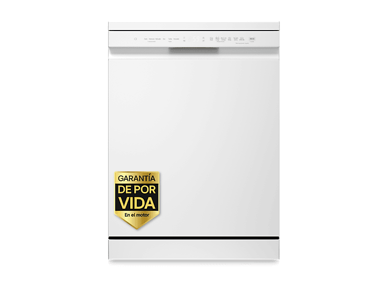 Lavavajillas - LG DF273FW,  14 servicios, 10 programas, 60 cm,  QuadWash™, Blanco