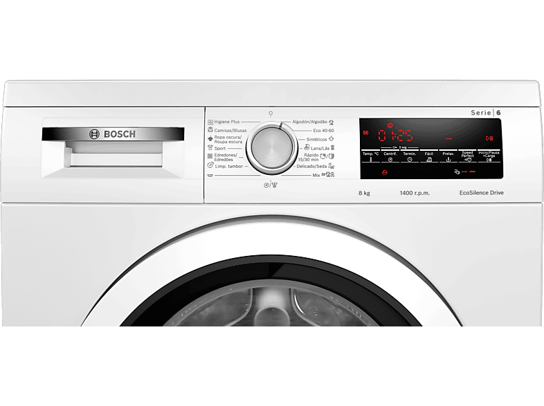 Lavadora carga frontal - Bosch WUU28T63ES, 8 kg, 1.400 rpm, 15 programas, Motor Eco Silence, Activewater, Blanco — foto 4