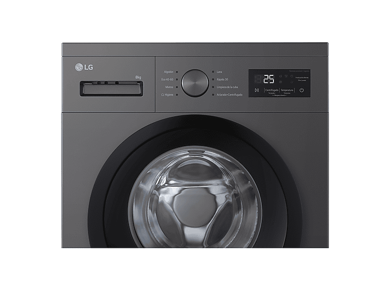 Lavadora carga frontal - LG F4A10S8NDK, 8 kg, 1400 rpm, 8 programas, Grafito Silver — foto 7