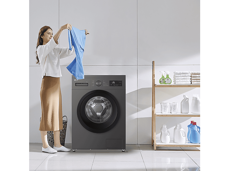 Lavadora carga frontal - LG F4A10S8NDK, 8 kg, 1400 rpm, 8 programas, Grafito Silver — foto 10