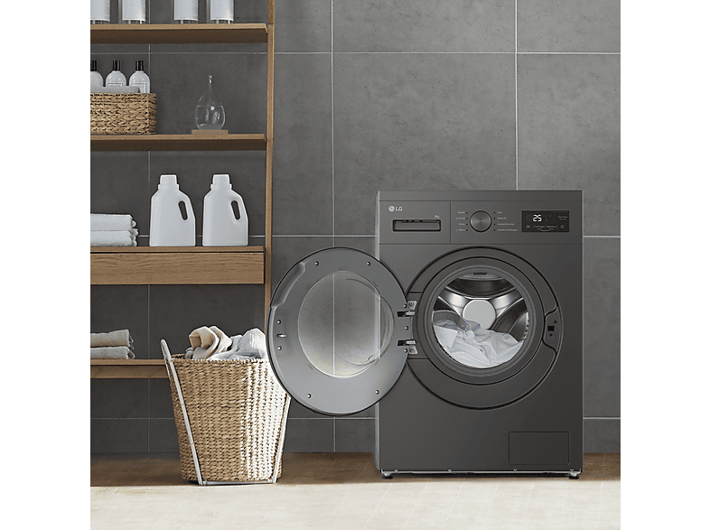 Lavadora carga frontal - LG F4A10S8NDK, 8 kg, 1400 rpm, 8 programas, Grafito Silver — foto 11