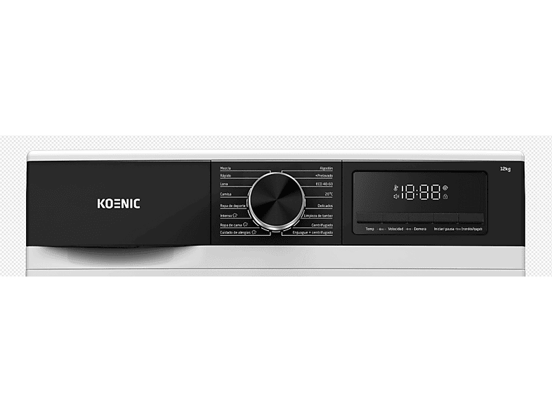 Lavadora carga frontal -  KOENIC KWM 12113 A-20 INV, 12 kg, 1400 rpm, 14 programas, Blanco — foto 12