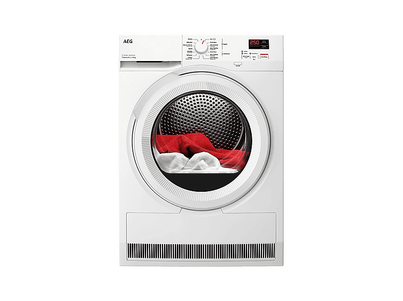Secadora bomba de calor - AEG AbsoluteCare Serie 8000, Eléctrico, 8 kg, Blanco