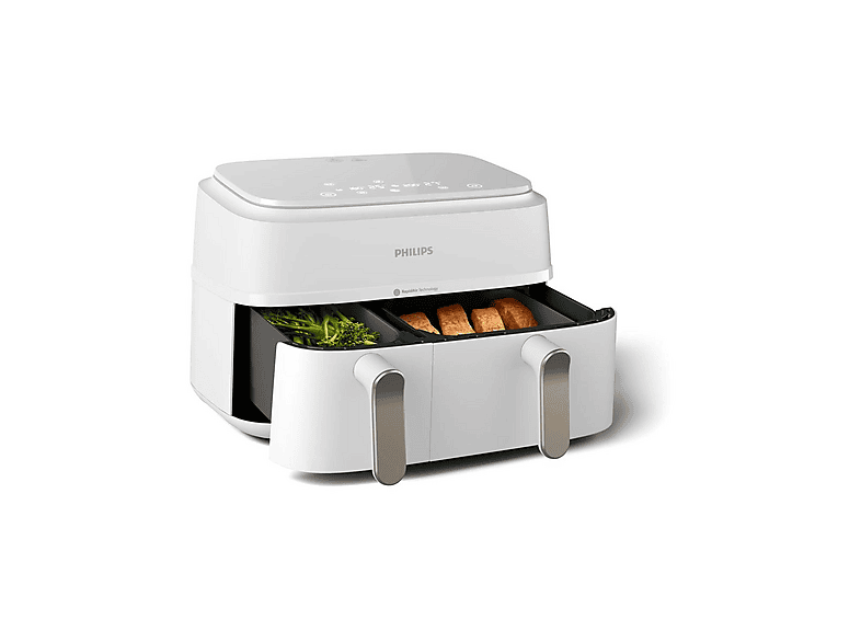 Freidora de aire - PHILIPS 3000 series NA353/10, 2750 W, 9 l, Champán, Blanco — foto 3