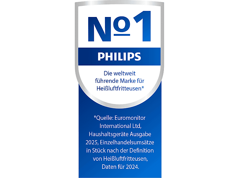 Freidora de aire - PHILIPS 3000 series NA353/10, 2750 W, 9 l, Champán, Blanco — foto 5