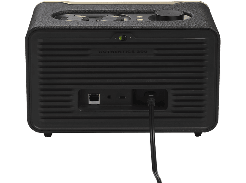 Altavoz bluetooth - JBL Authentics 200, 90W, Bluetooth, Wi-Fi, asistentes de voz Google y Alexa, diseño retro, Negro — foto 4